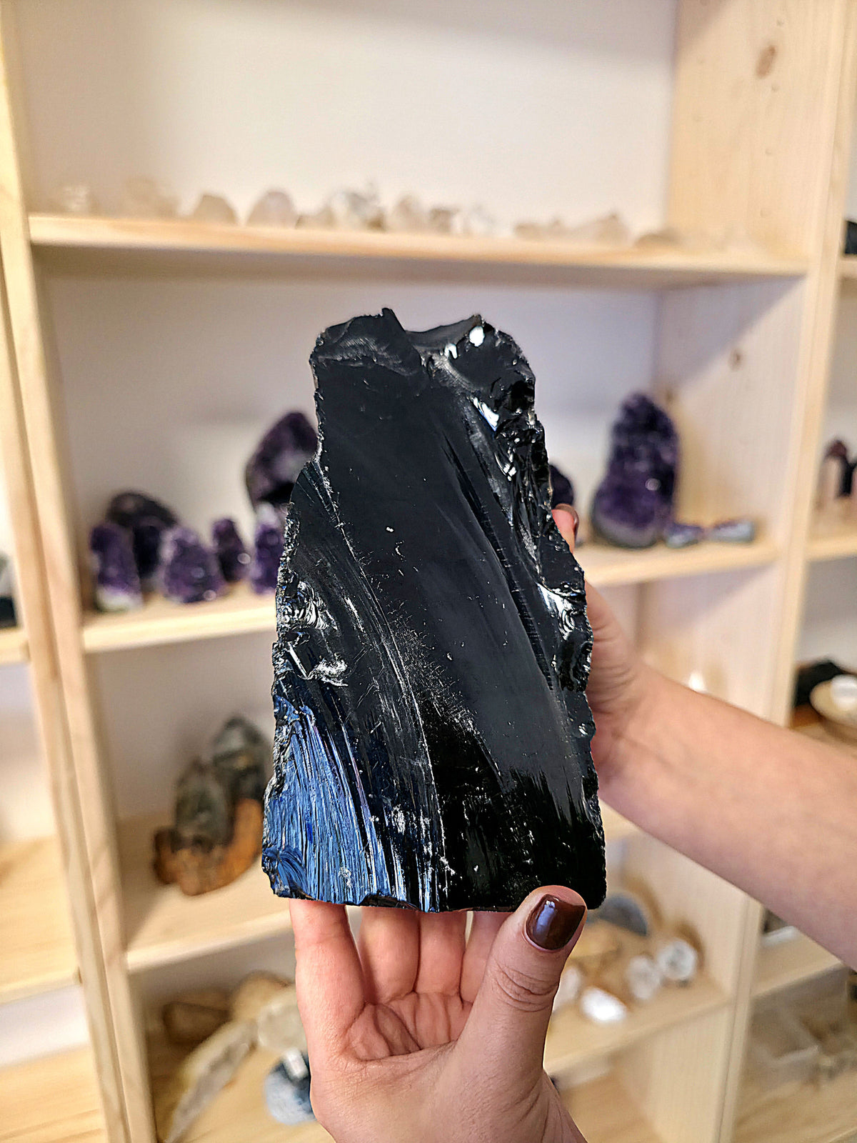 Obsidiana negra masiva en bruto XL cut base piezas únicas pieza 1