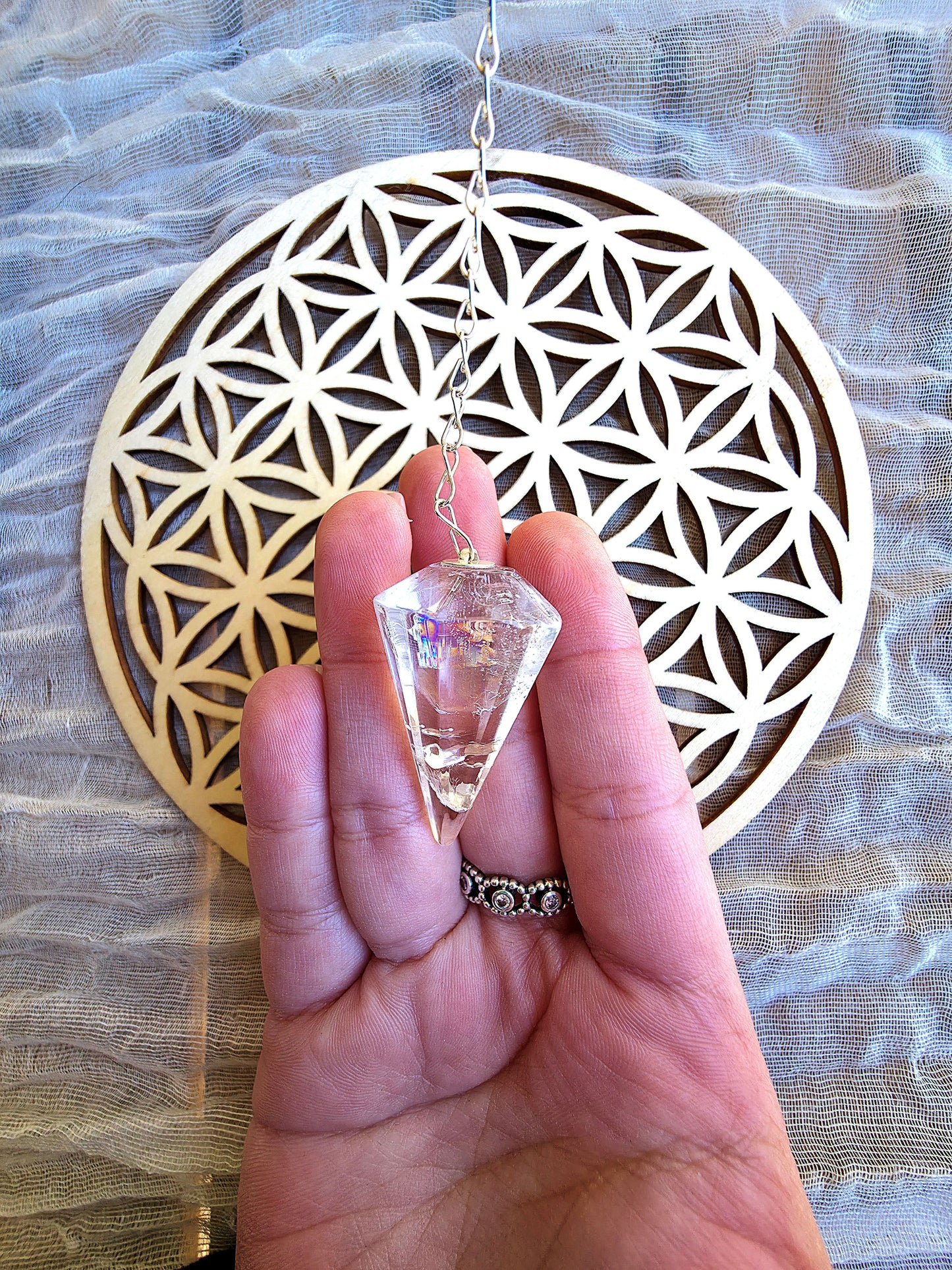 Péndulo de cuarzo cristal calidad extra