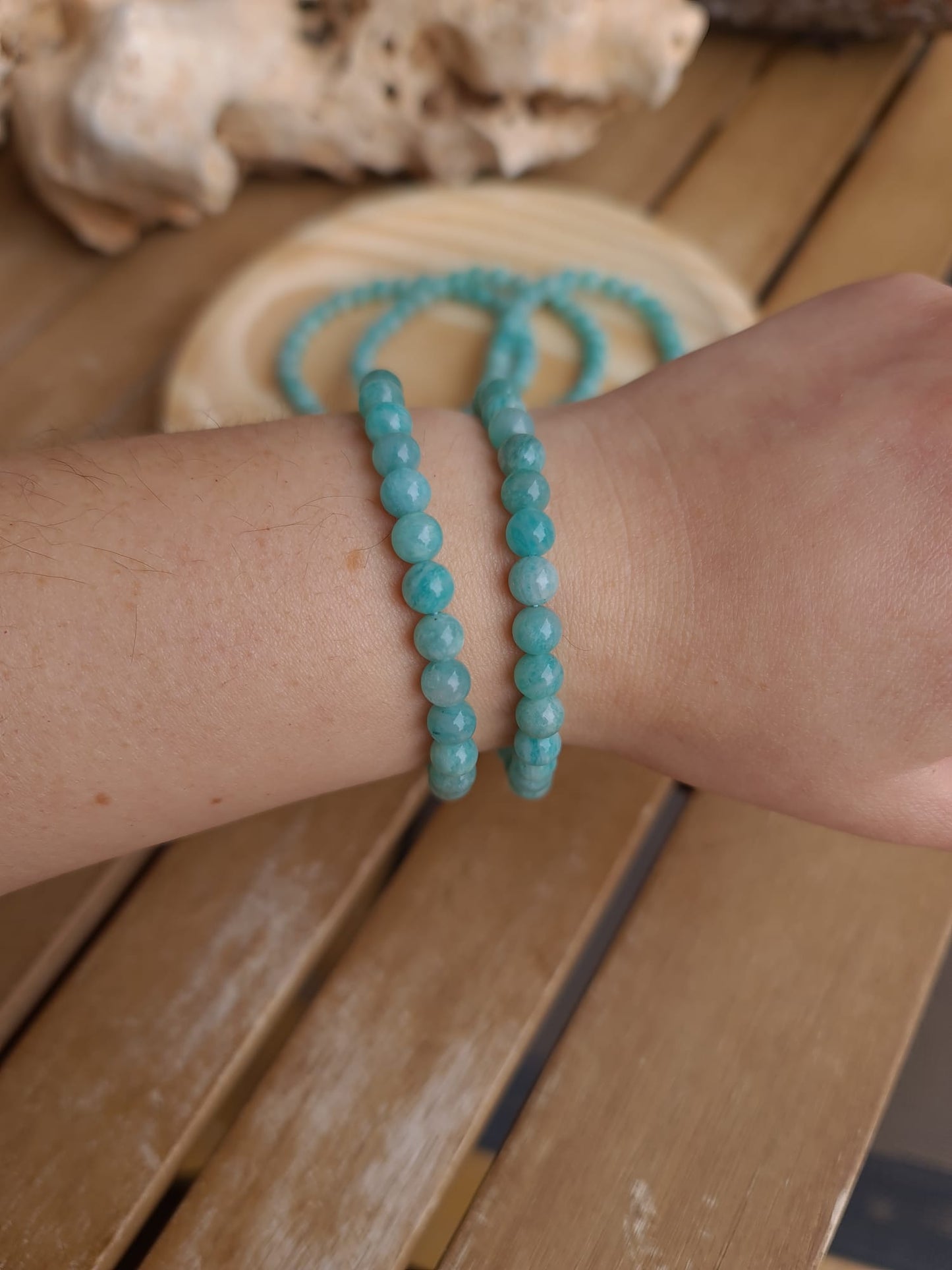 Pulsera de Amazonita de 6 mm
