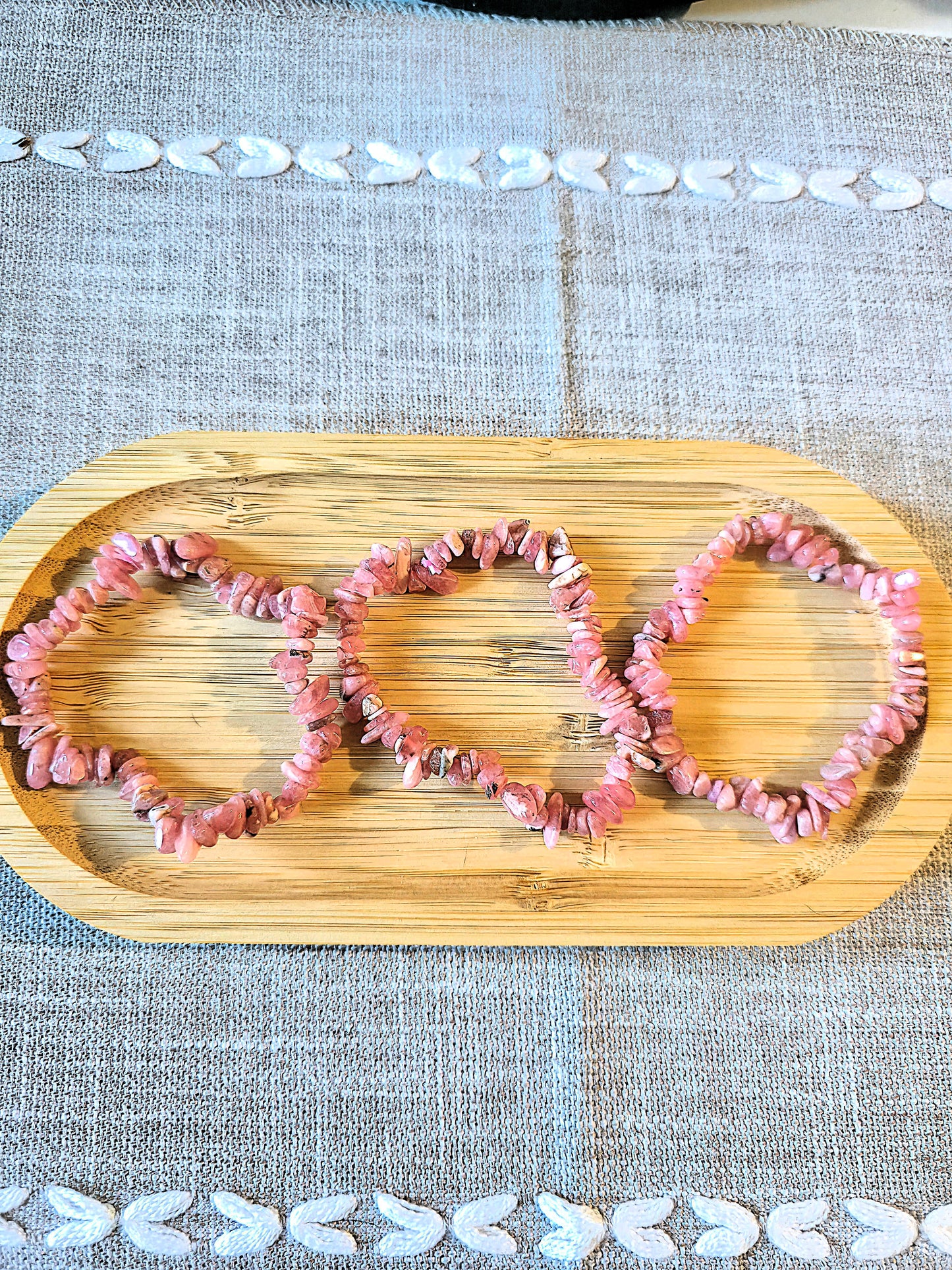 pulsera rodocrosita mineral escaso amor y equilibrio