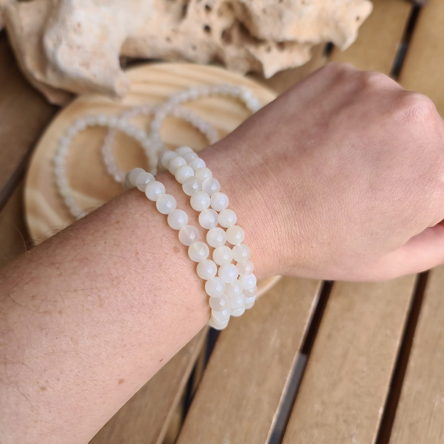 Pulsera de Piedra Luna 6 mm