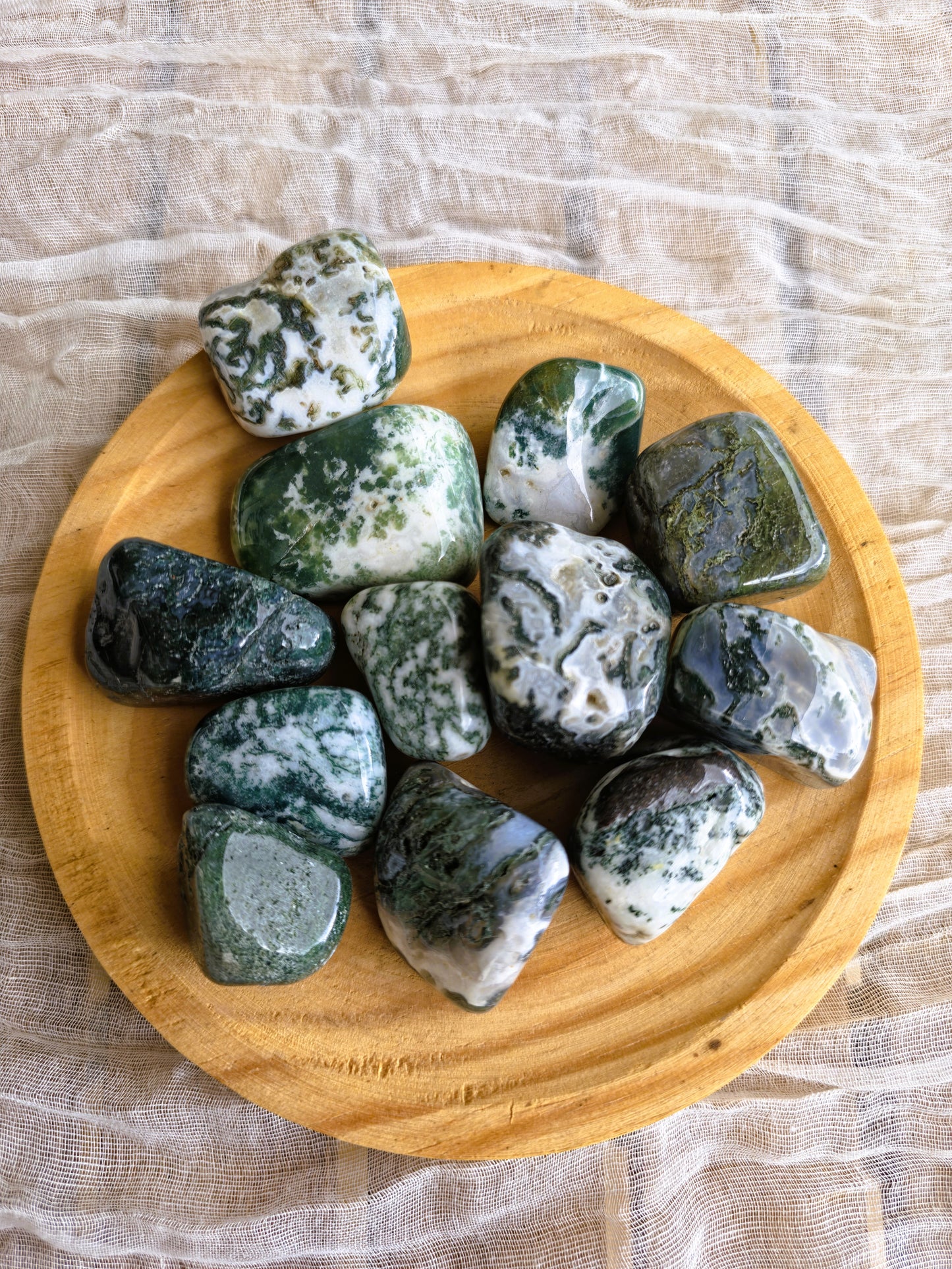 Rodado de ágata musgosa 3-4 cm