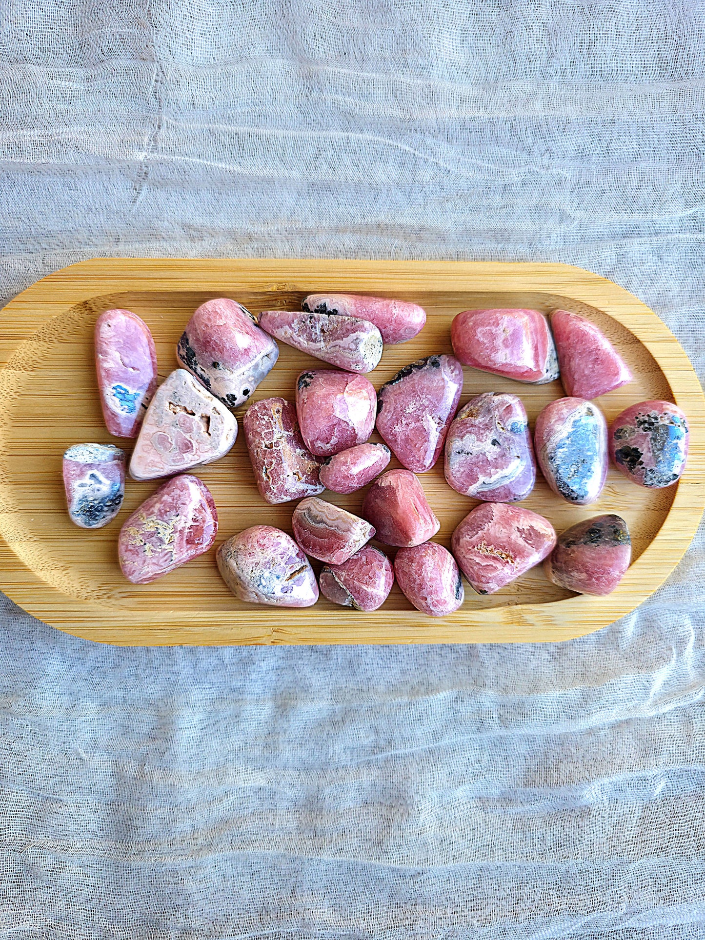 rodado de rodocrosita natural rosa 2-3 cm mineral raro y limitado amor propio sanación emocional