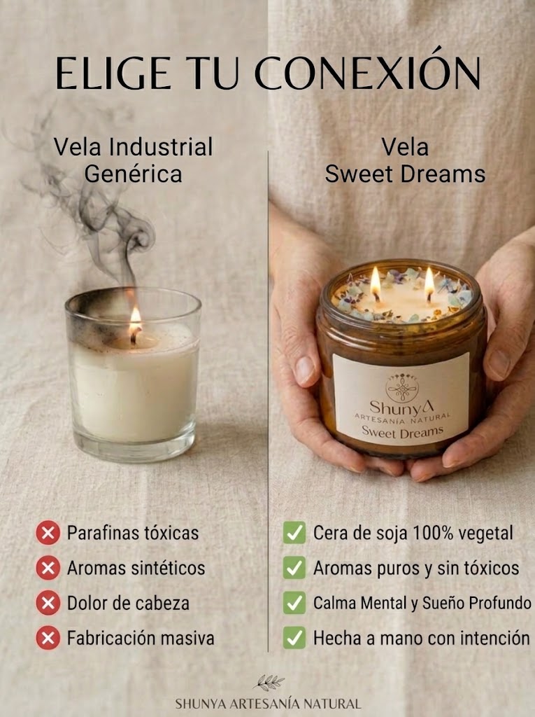 Vela Aromática Artesanal de Cera de Soja - Sweet Dreams
