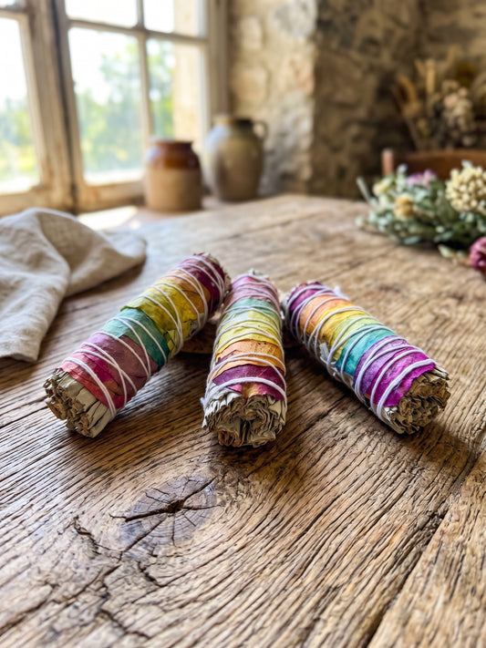 Atado de salvia blanca 7 chakras para limpieza energética foto 1
