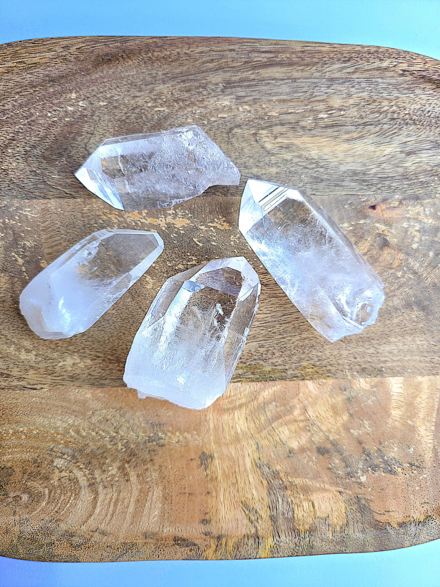 Cuarzo lemuriano puntas semipulidas cristal maestro foto 2