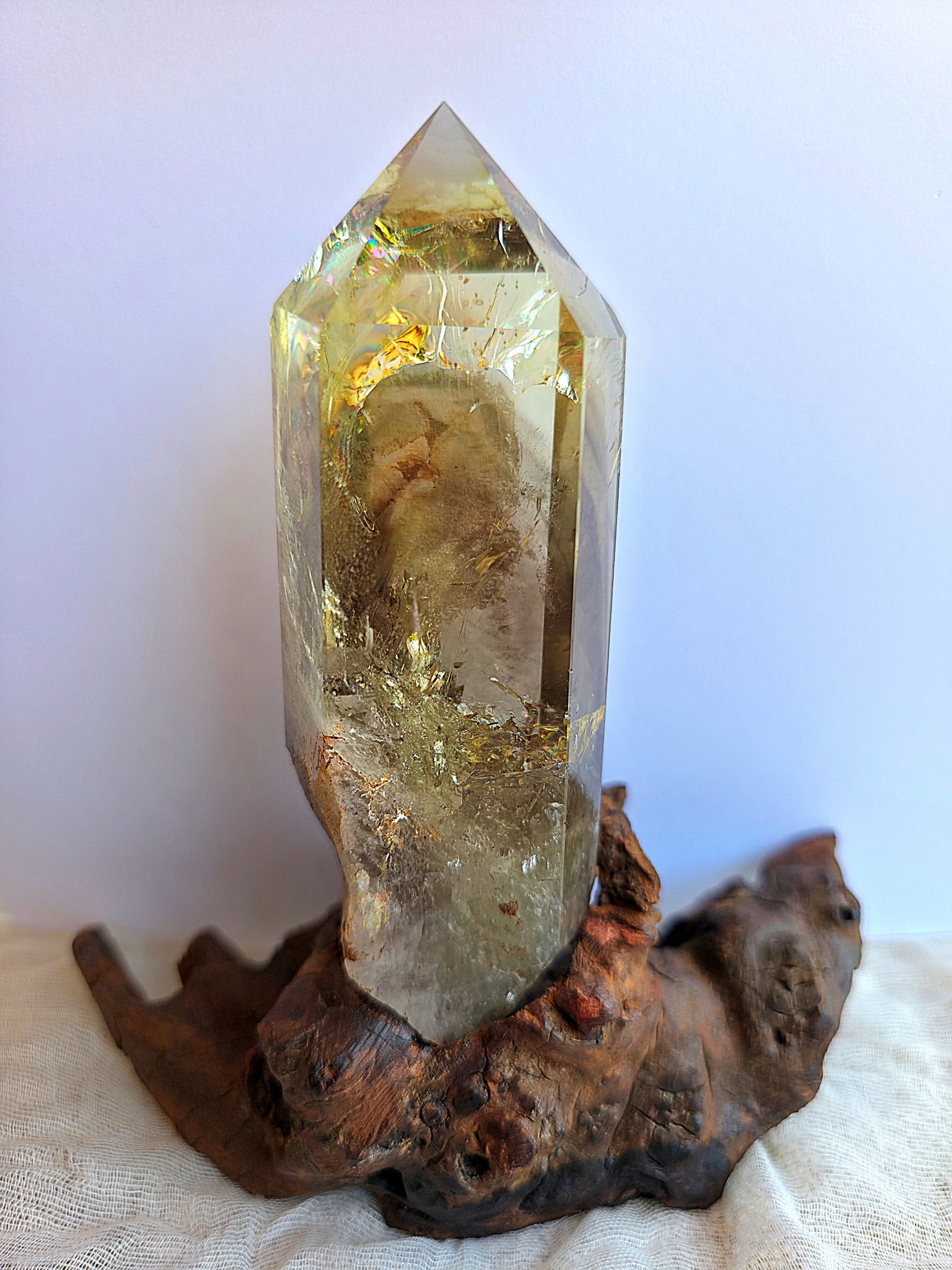 cuarzo maestro fantasma punta natural cristal alma crecimiento interior alta calidad foto 1