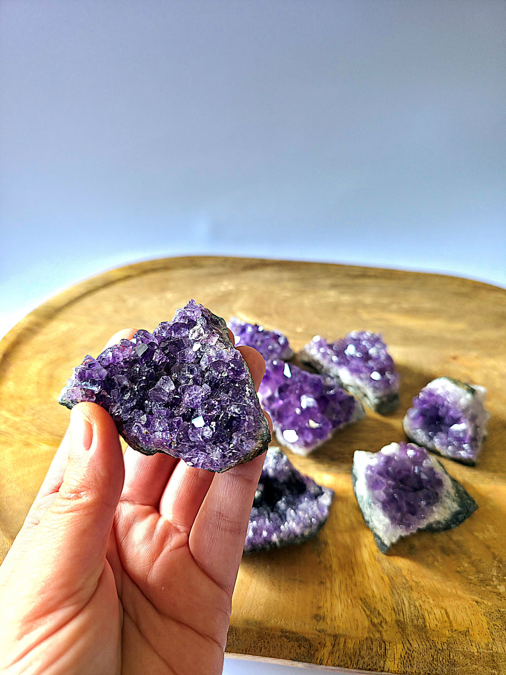 mini drusa de amatista calidad extra para protección energética y decoración espiritual