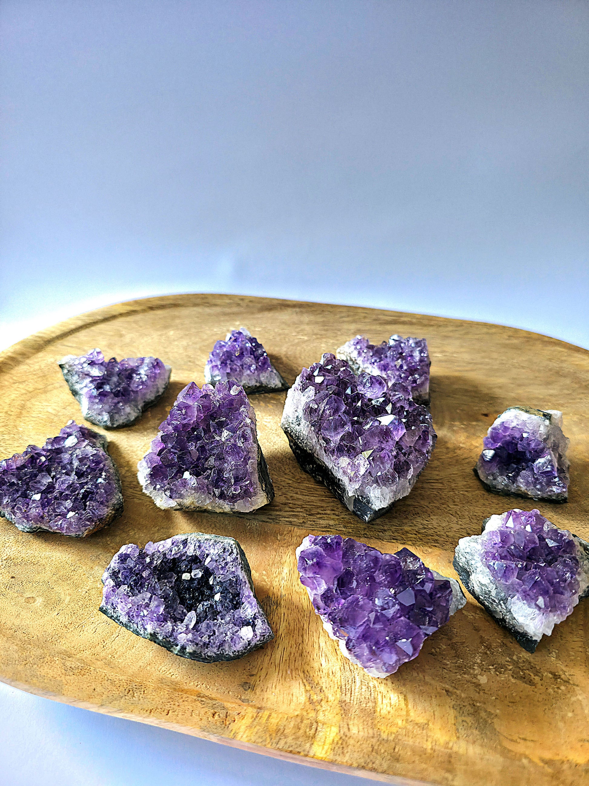 drusa amatista AAA plana pequeña violeta intenso mineral natural