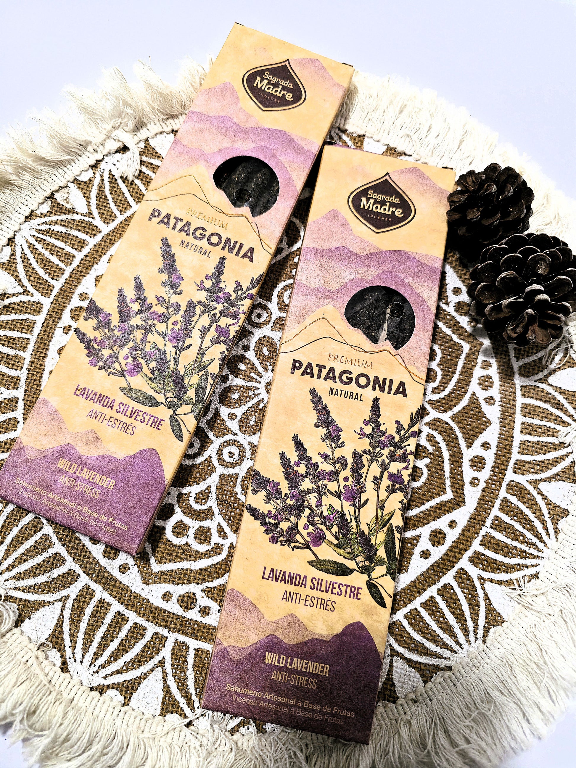 Incienso natural Patagonia lavanda silvestre Sagrada Madre – varillas artesanales