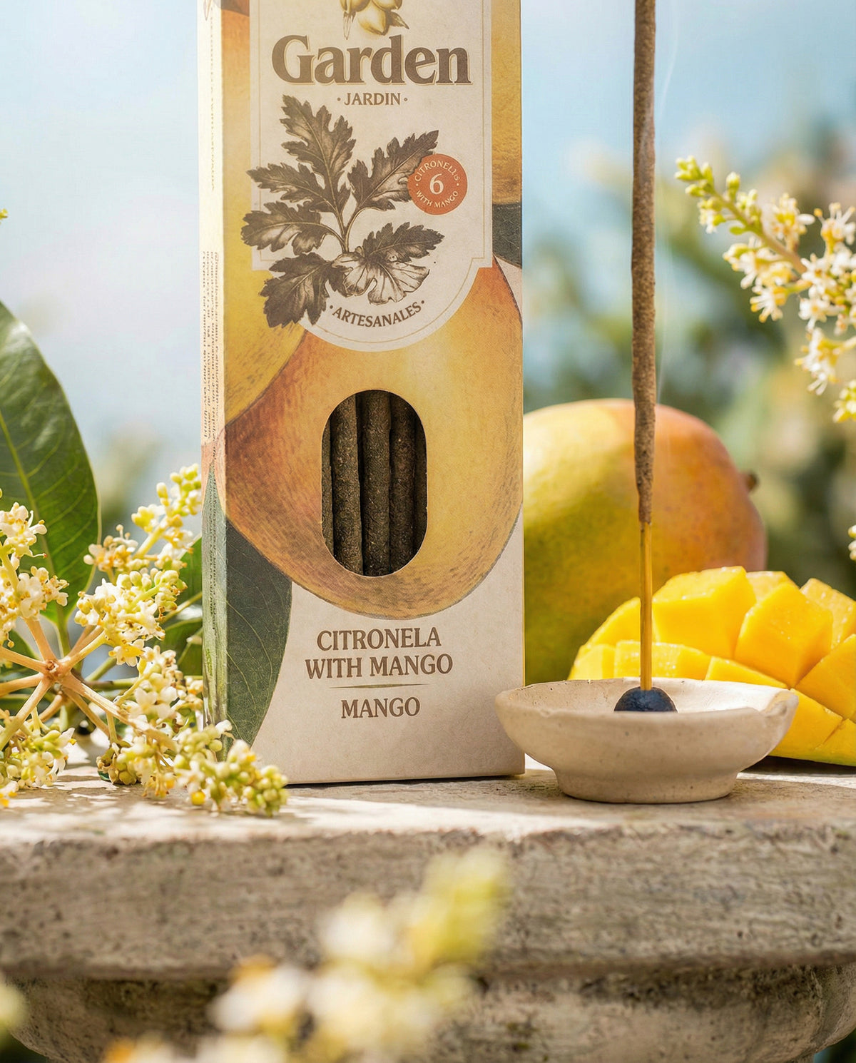 incienso garden citronela y mango sagrada madre caja 6 varillas foto 3