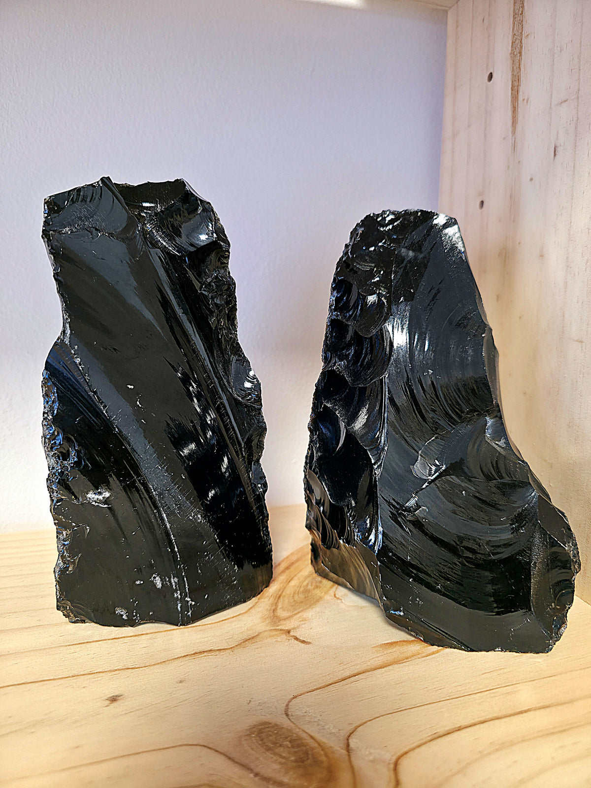 Obsidiana negra masiva en bruto XL cut base piezas únicas 1