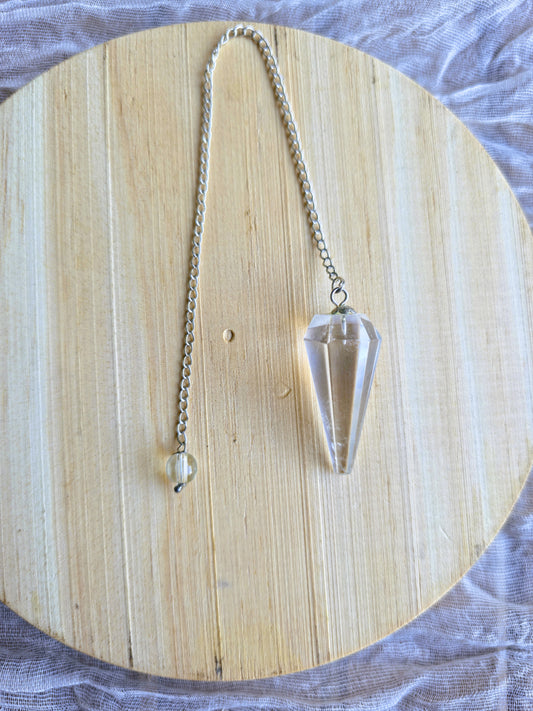 Péndulo de cuarzo cristal natural para radiestesia