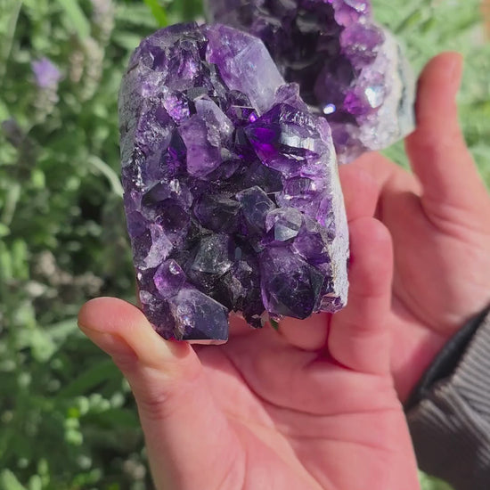 Drusa amatista calidad super extra AAA 6 a 8 cm video detalle