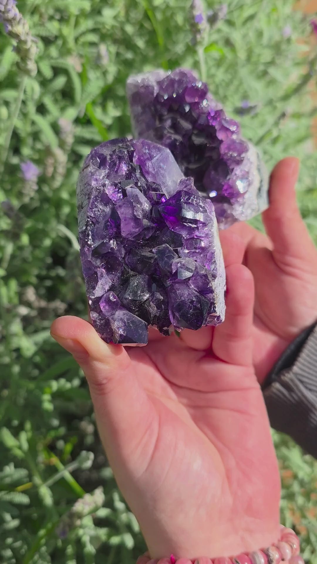 Drusa amatista calidad super extra AAA 6 a 8 cm video detalle