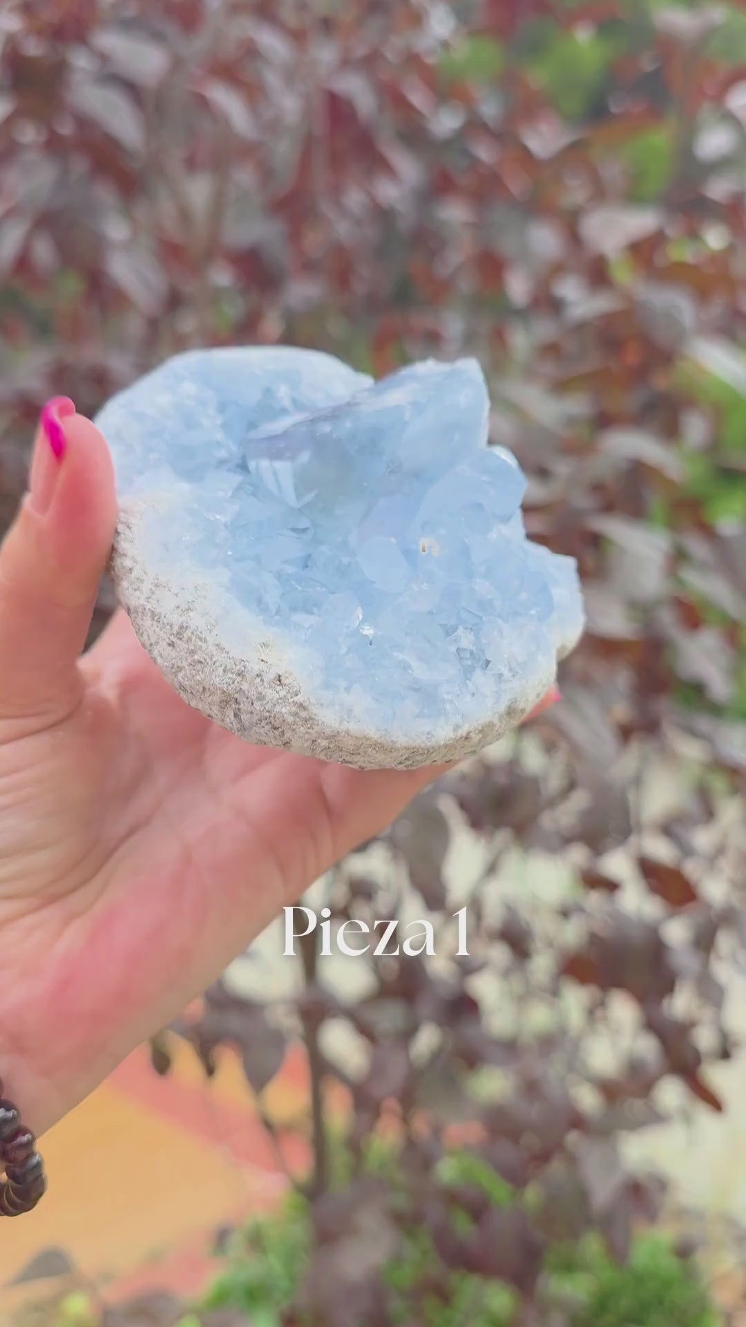 Drusas de celestina natural, calidad extra. Video de todas las piezas