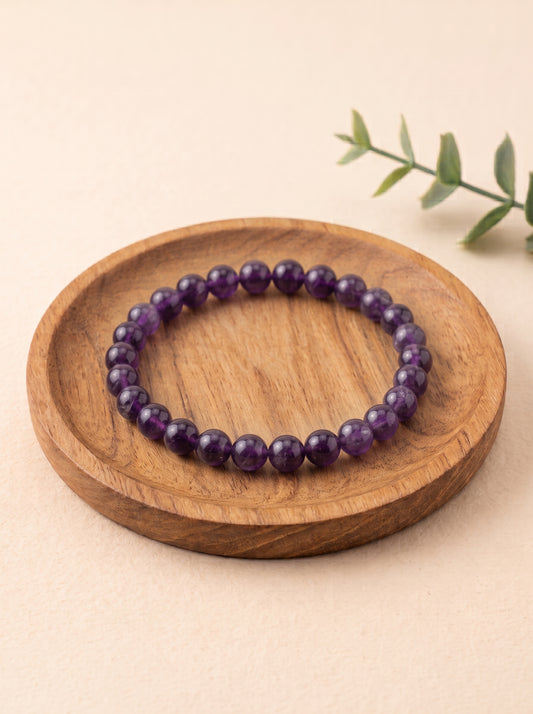pulsera amatista 8 mm natural ajustable cuentas violetas elegantes 1