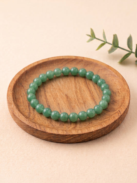 Pulsera de aventurina verde natural con cuentas de 6 mm 1