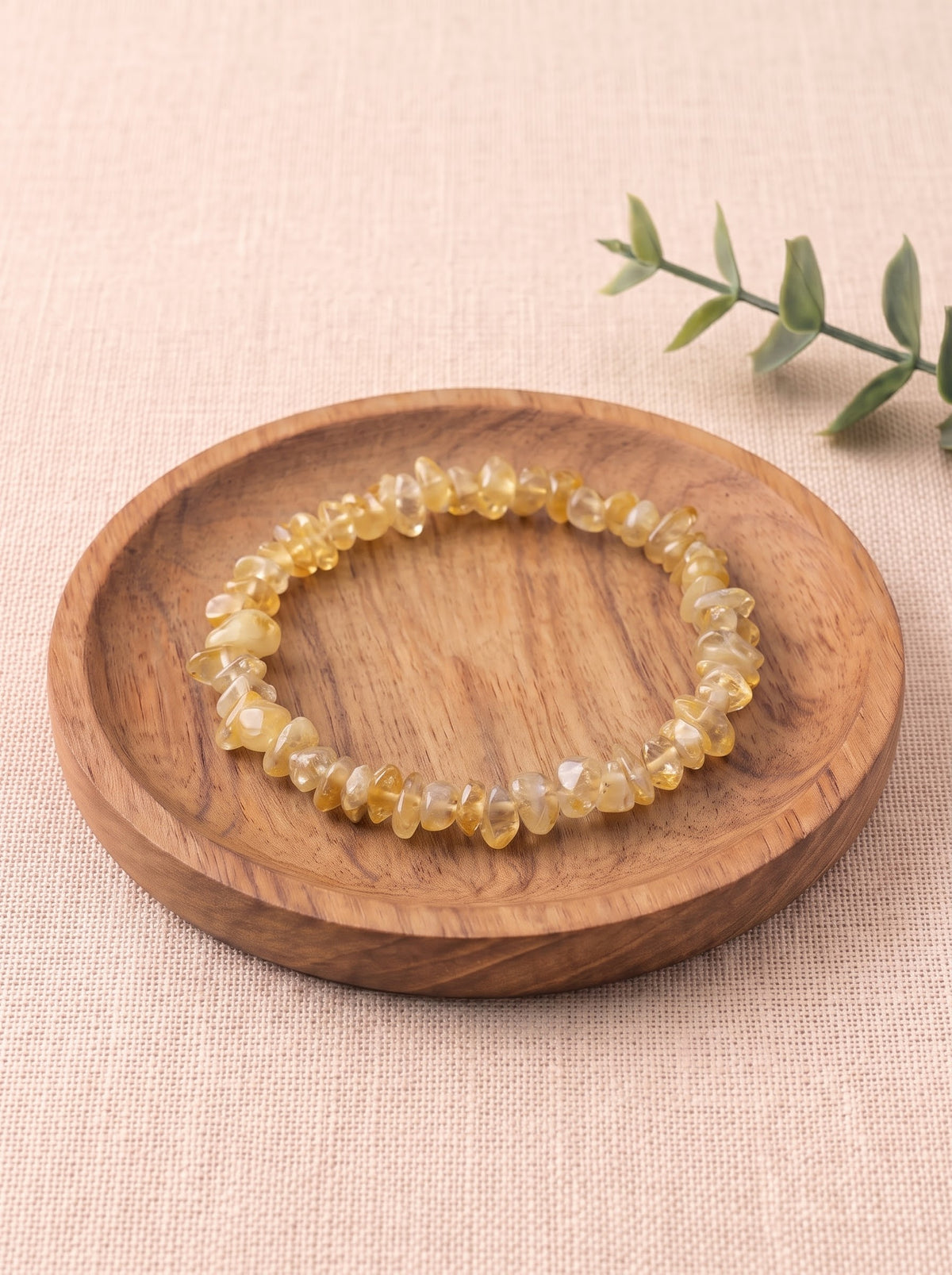 pulsera chips citrino natural ajustable energia abundancia foto 1