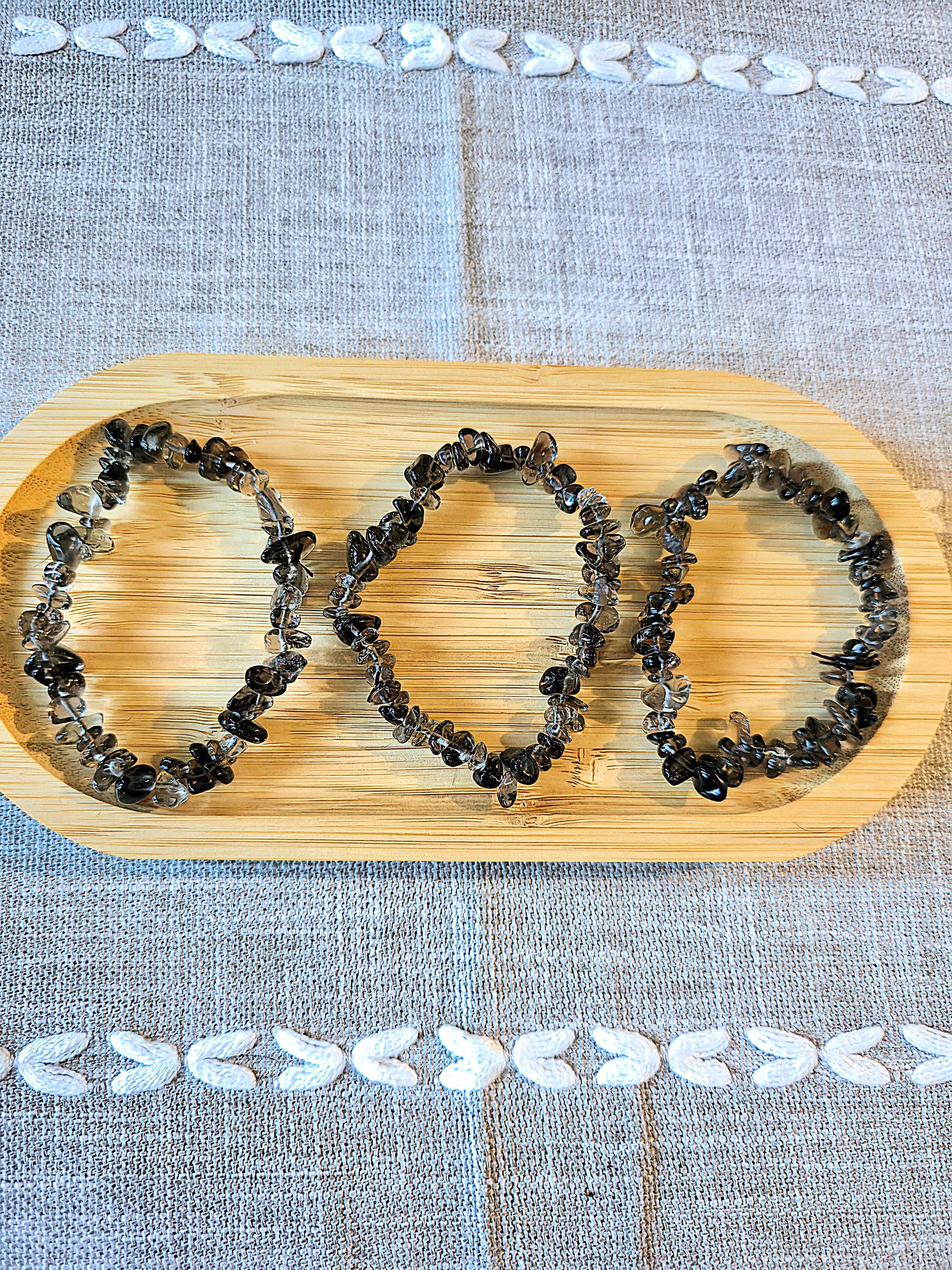 pulsera cuarzo ahumado protección energética