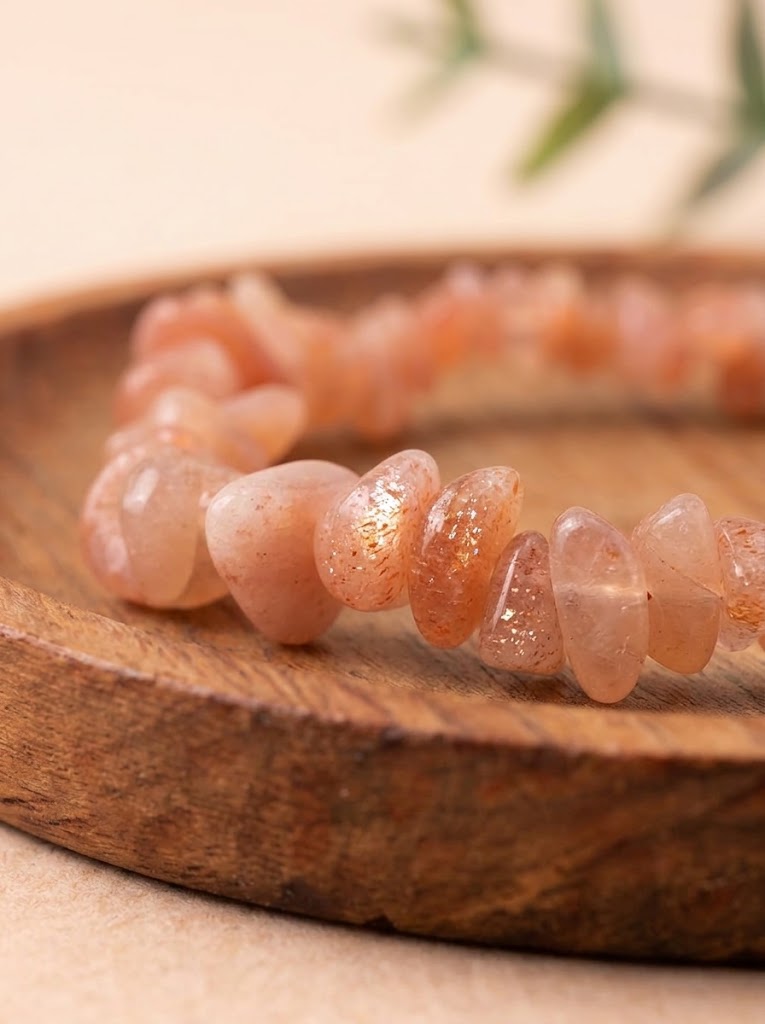 pulsera chips piedra sol calidad extra natural 3