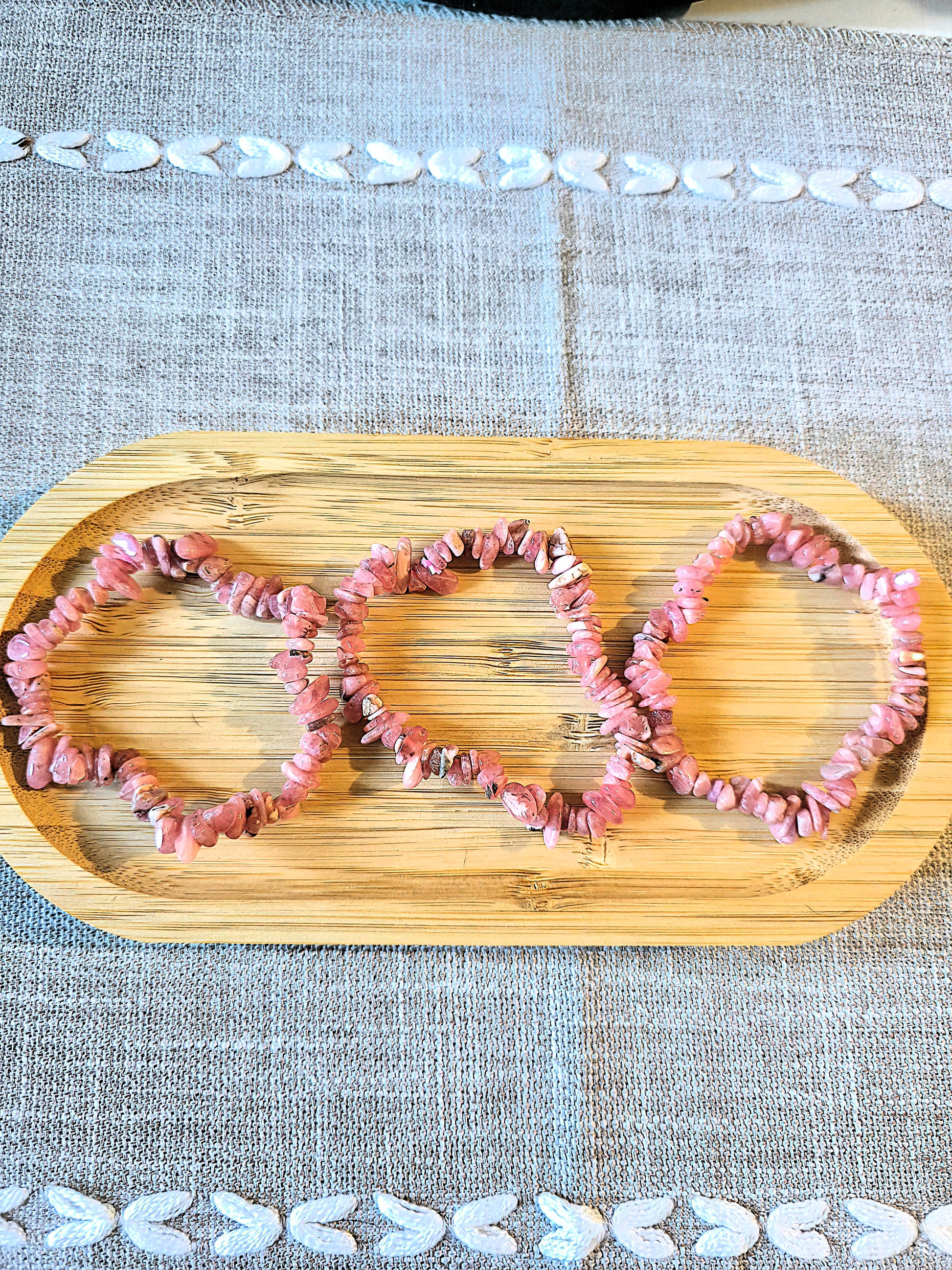 pulsera rodocrosita mineral escaso amor y equilibrio