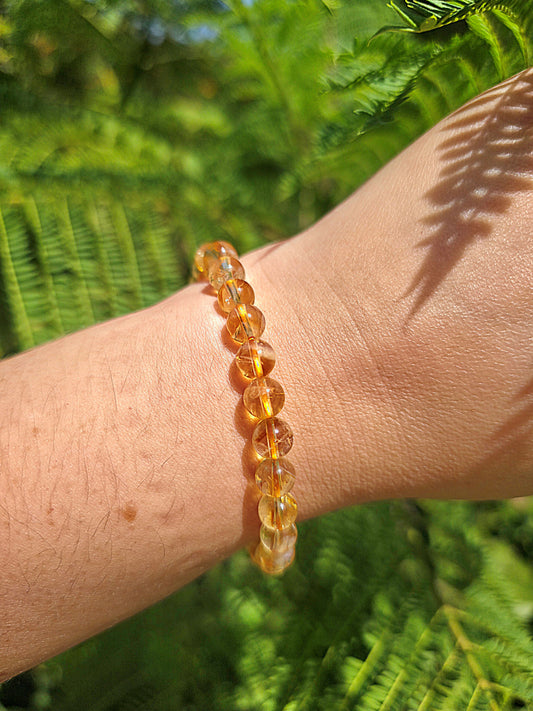 Pulsera de citrino calidad extra - cuentas de 6 mm