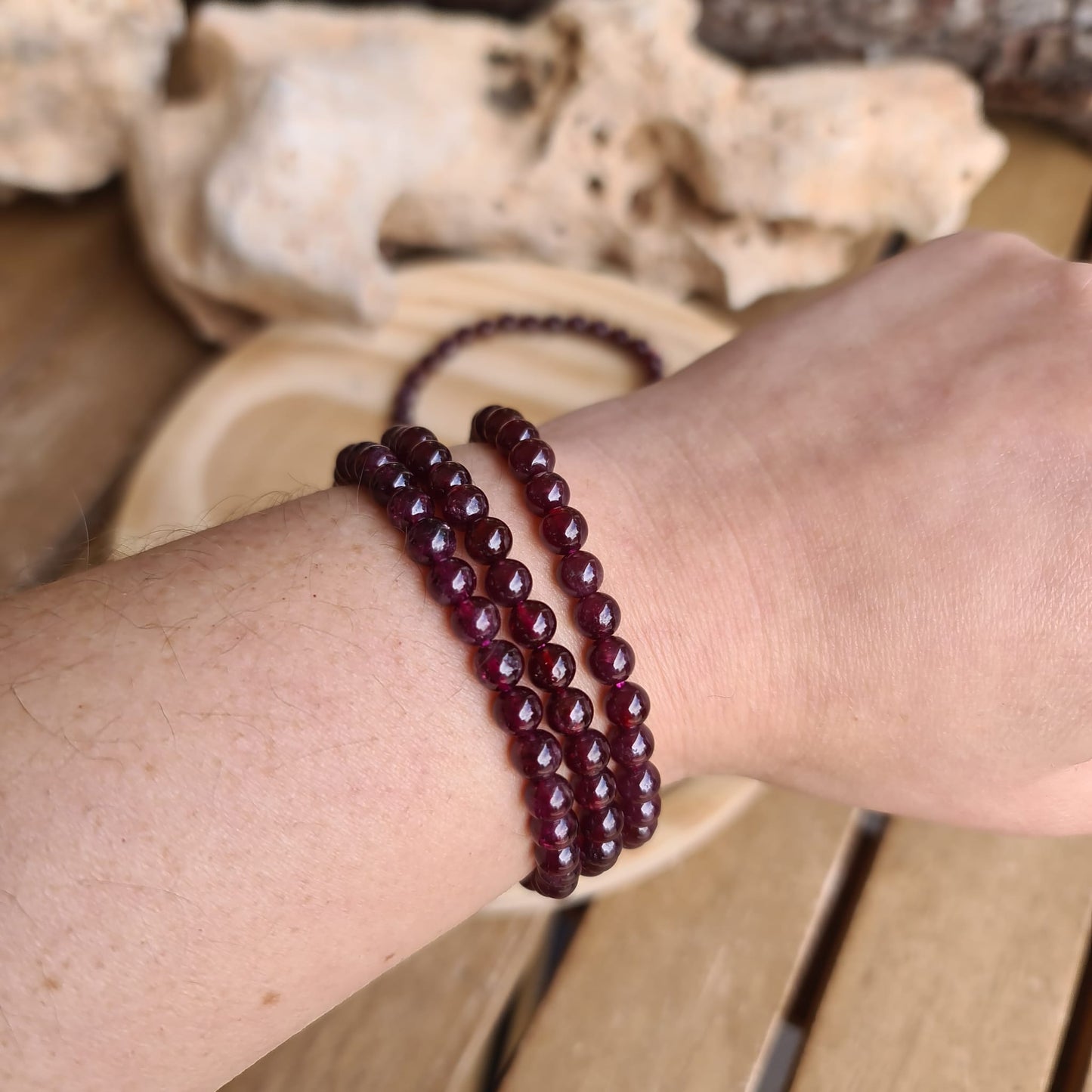 Garnet Bracelet 6mm