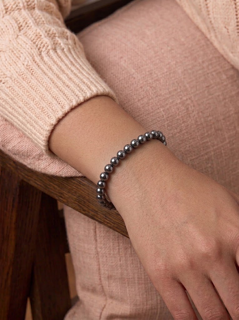 Pulsera Hematites 6 mm mineral natural protección y enraizamiento 2