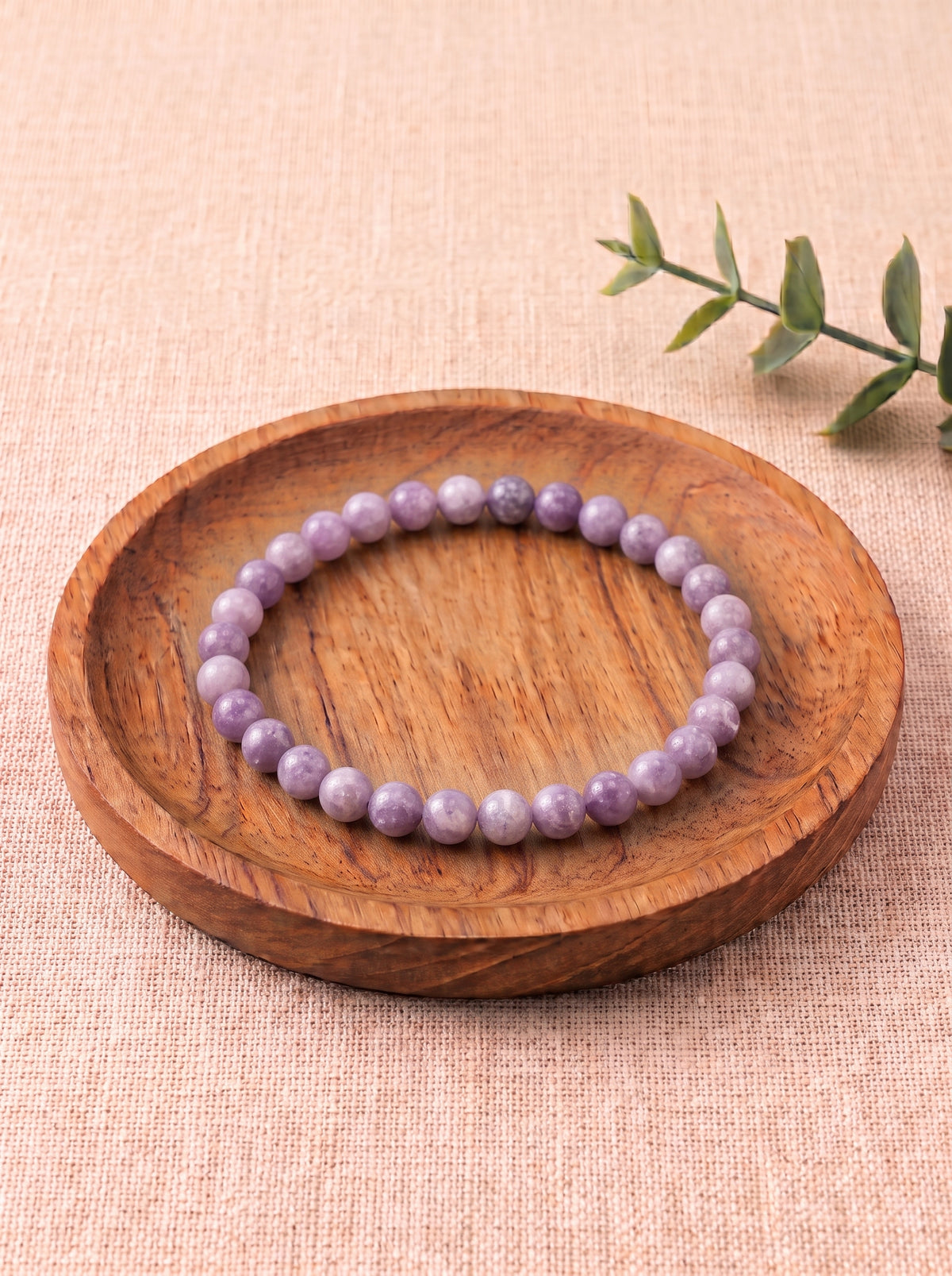 pulsera lepidolita calidad extra natural 6 mm 1