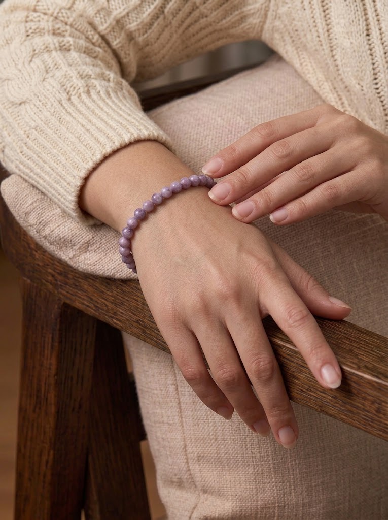 pulsera lepidolita calidad extra natural 6 mm 2