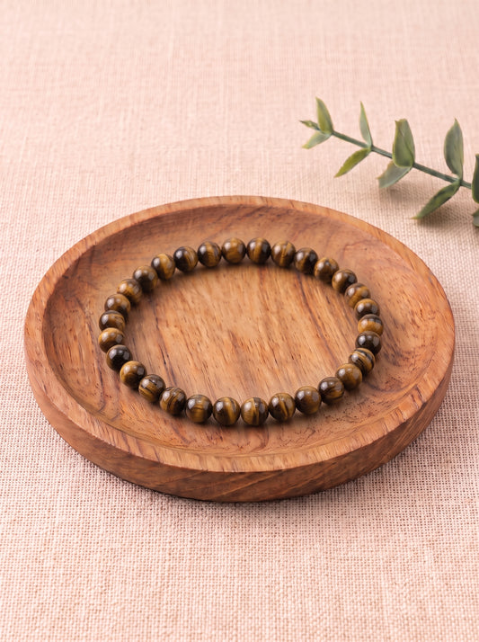 Pulsera de ojo de tigre natural cuentas 6 mm pulsera energética protectora y equilibrante 1