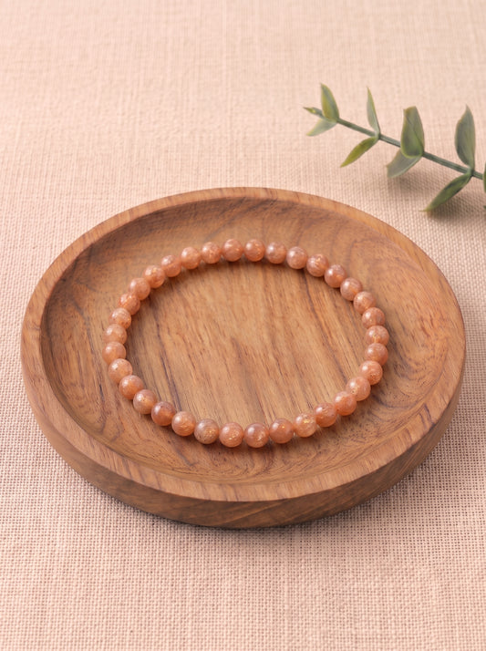 Pulsera de Piedra Sol 4 mm mineral natural para energía y bienestar 1