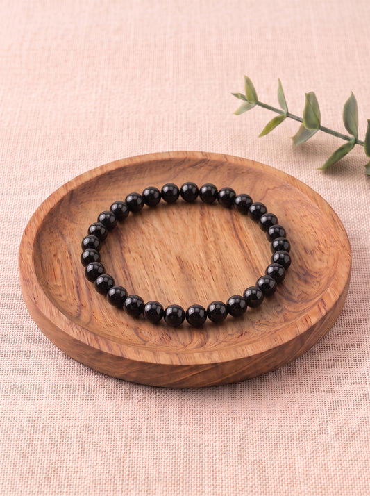 Pulsera de turmalina negra natural cuentas 6 mm pulsera energética protectora y equilibrante 1