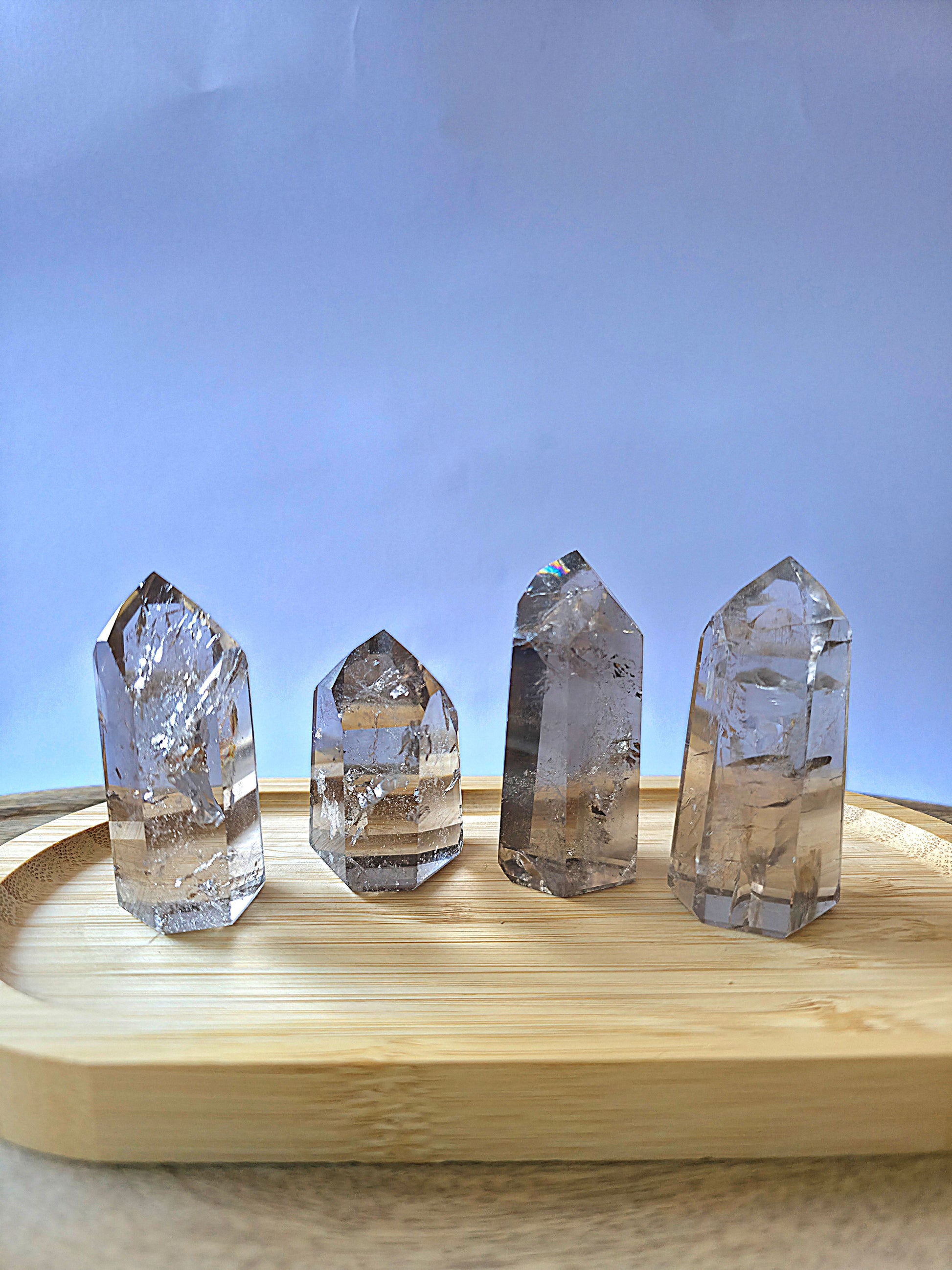 Puntas de cuarzo ahumado de 5 a 6 cm aprox.