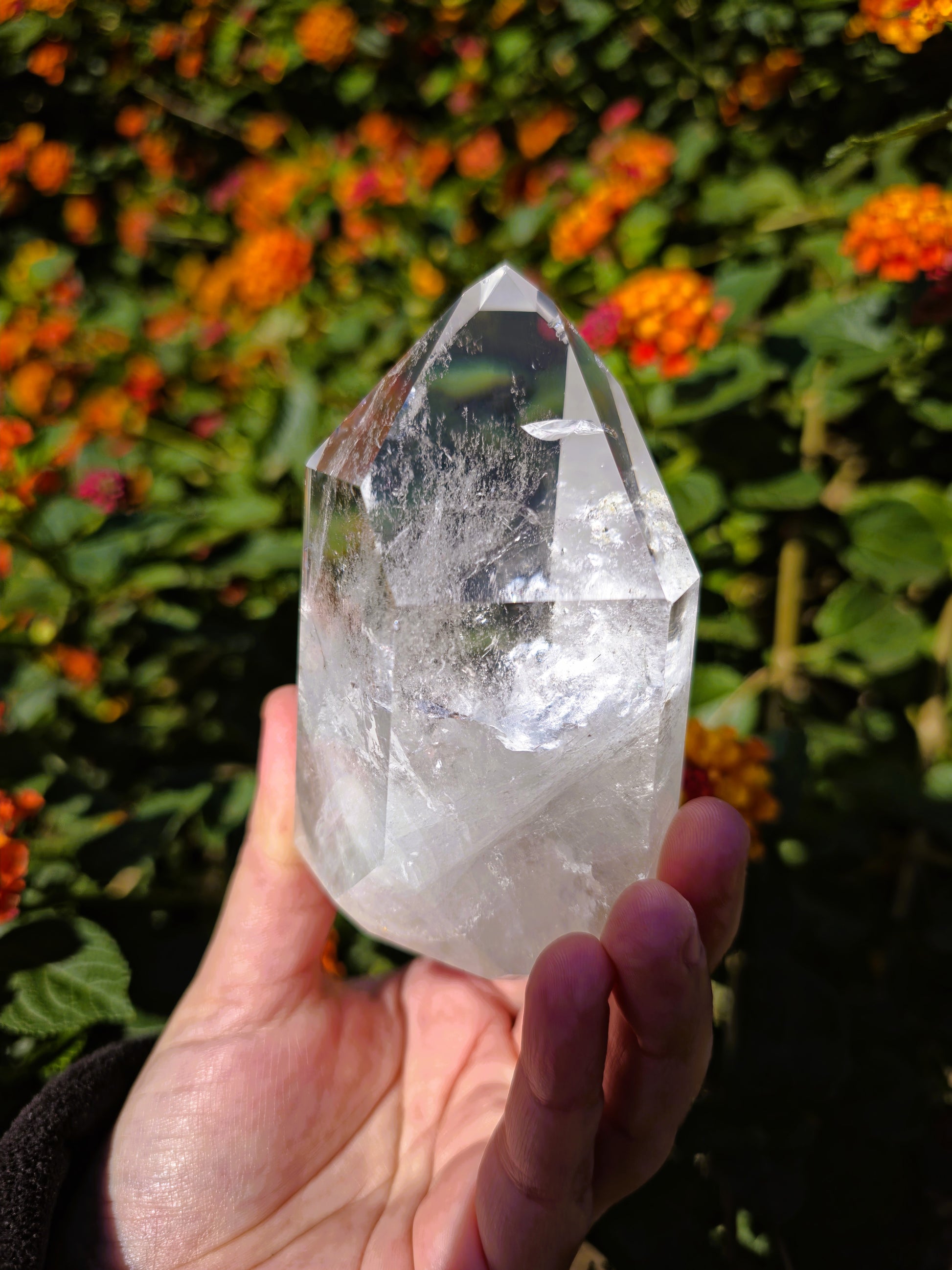 punta cuarzo blanco meditación y energía