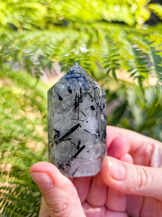 punta de cuarzo turmalinado protección y conexión interior