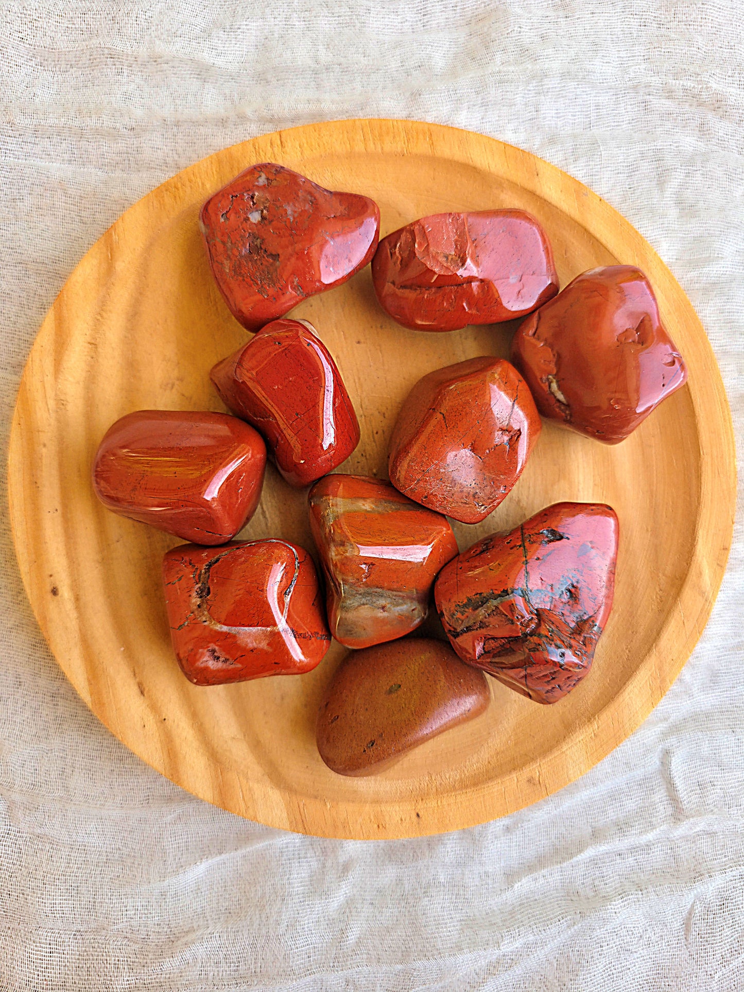 jaspe rojo rodado 3-4 cm piedra natural energia fuerza estabilidad