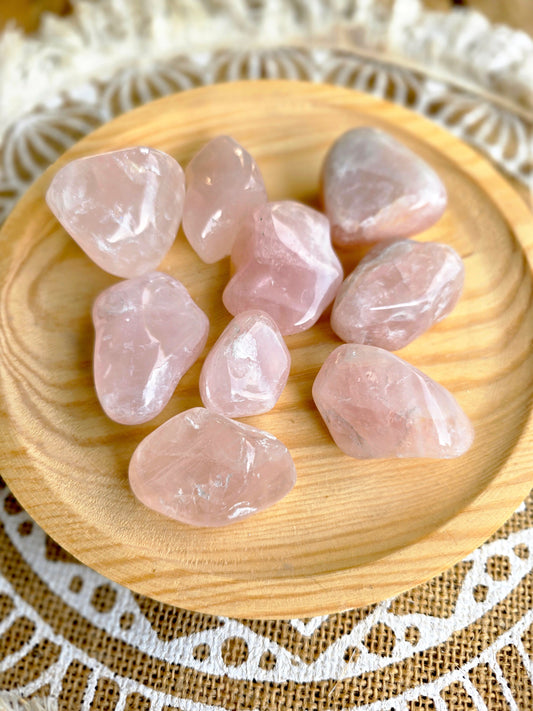 Set de rodados de Cuarzo Rosa