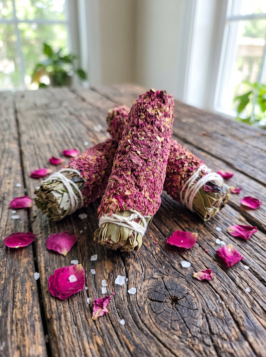 sahumito rosas sagrada madre artesanal pétalos rosas rojas atraer amor foto 1
