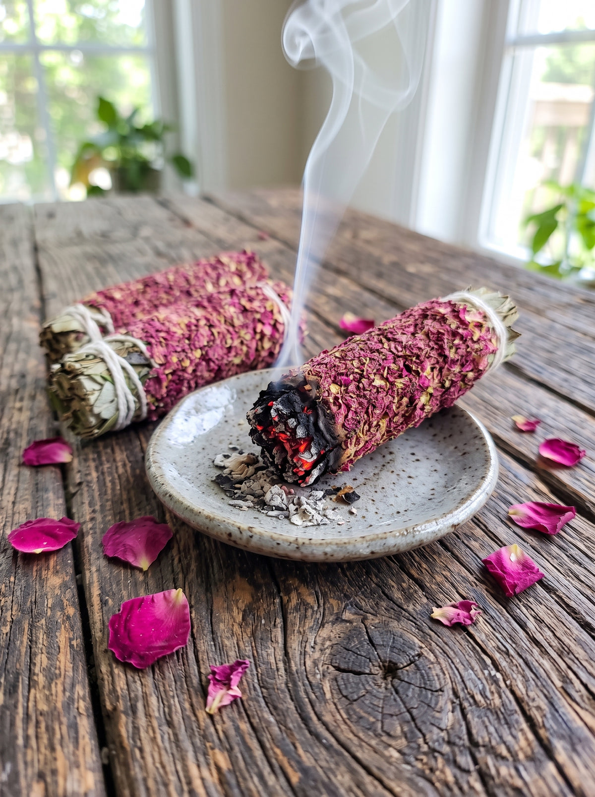 sahumito rosas sagrada madre artesanal pétalos rosas rojas atraer amor foto 2